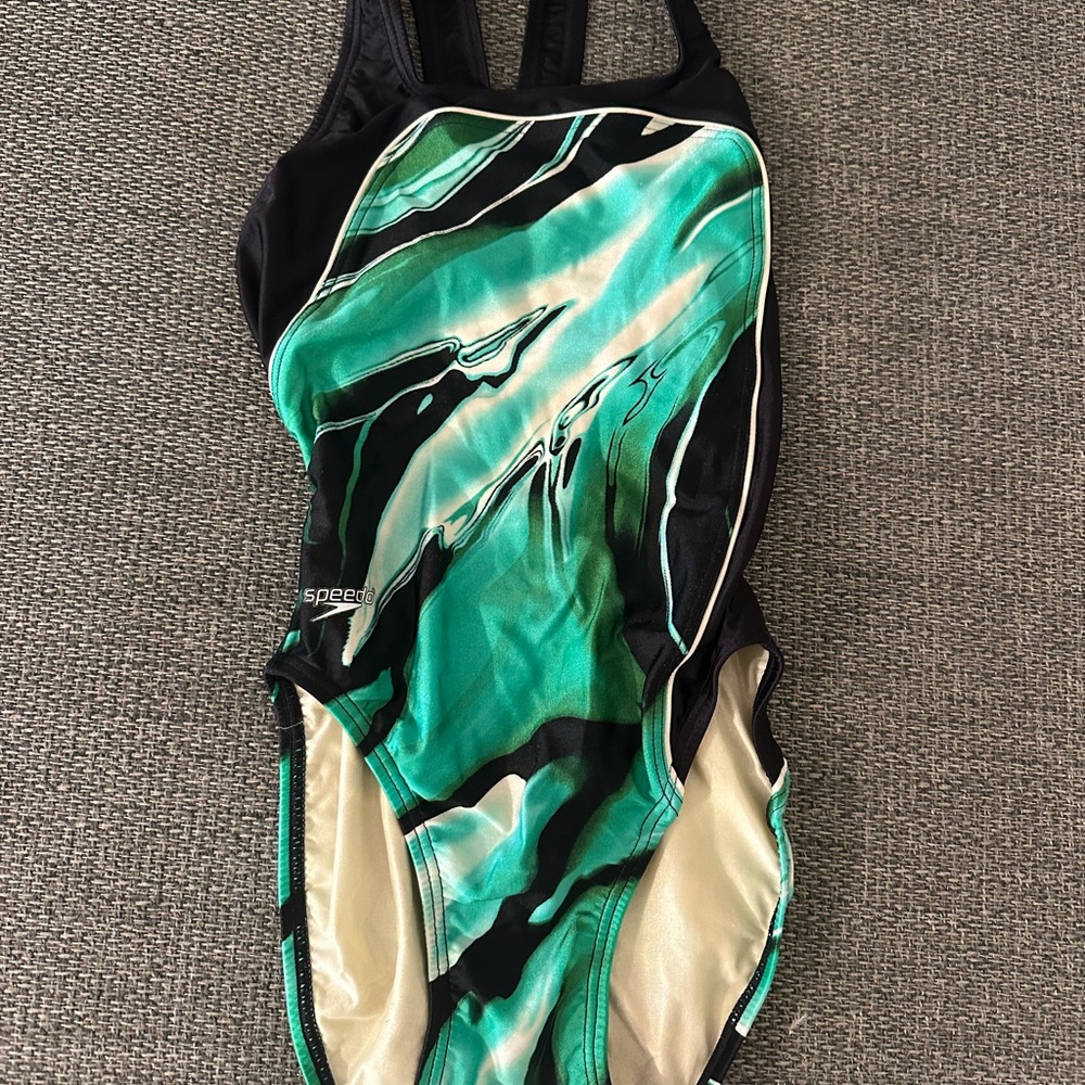 Speedo Green and Black Swimsuit